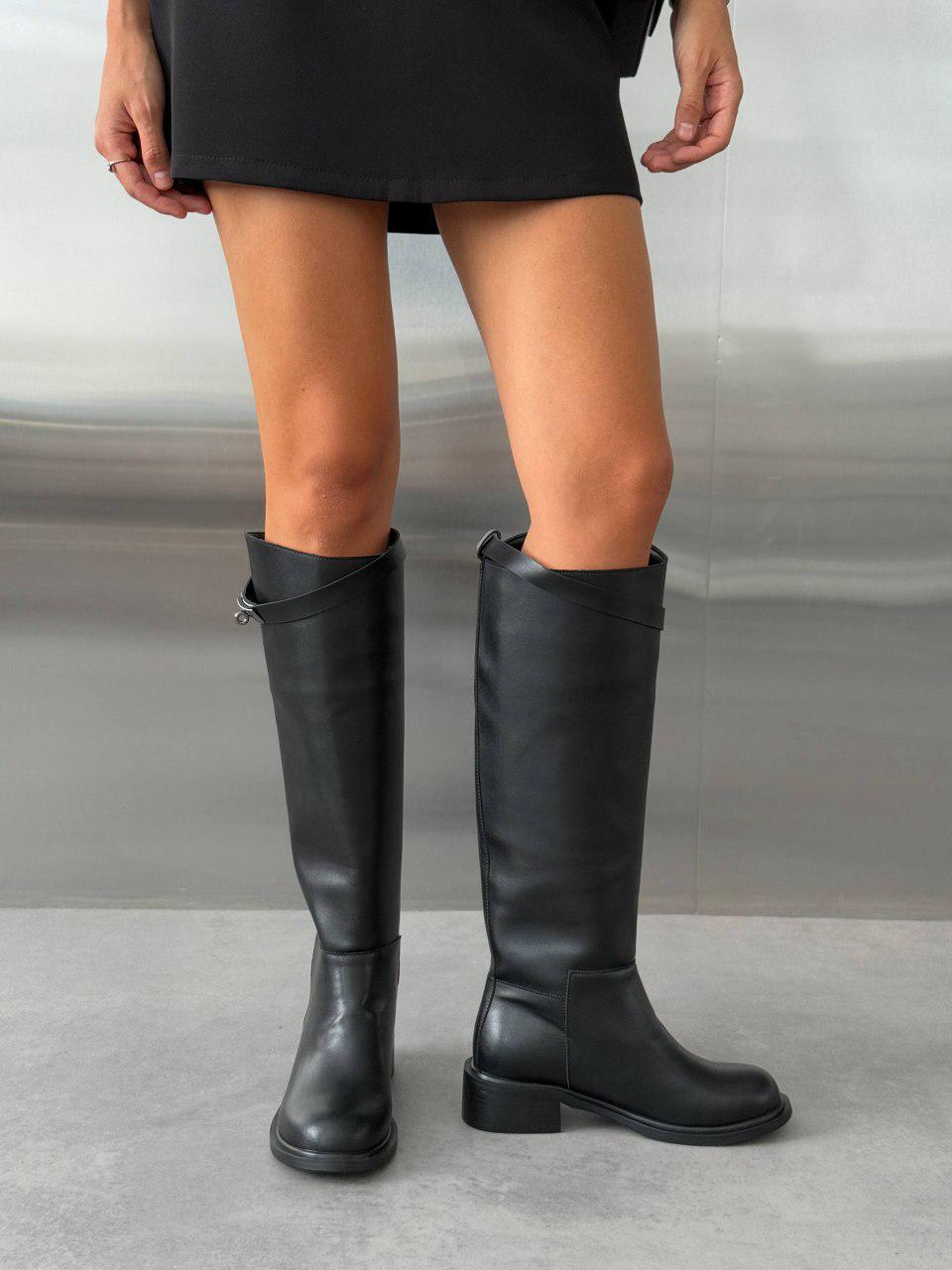 Чоботи жіночі шкіряні демісезонні р. 40 26 см Чорний (11615 4) - фото 9 Чоботи жіночі шкіряні демісезонні р. 40 26 см Чорний (11615 4) - фото 9