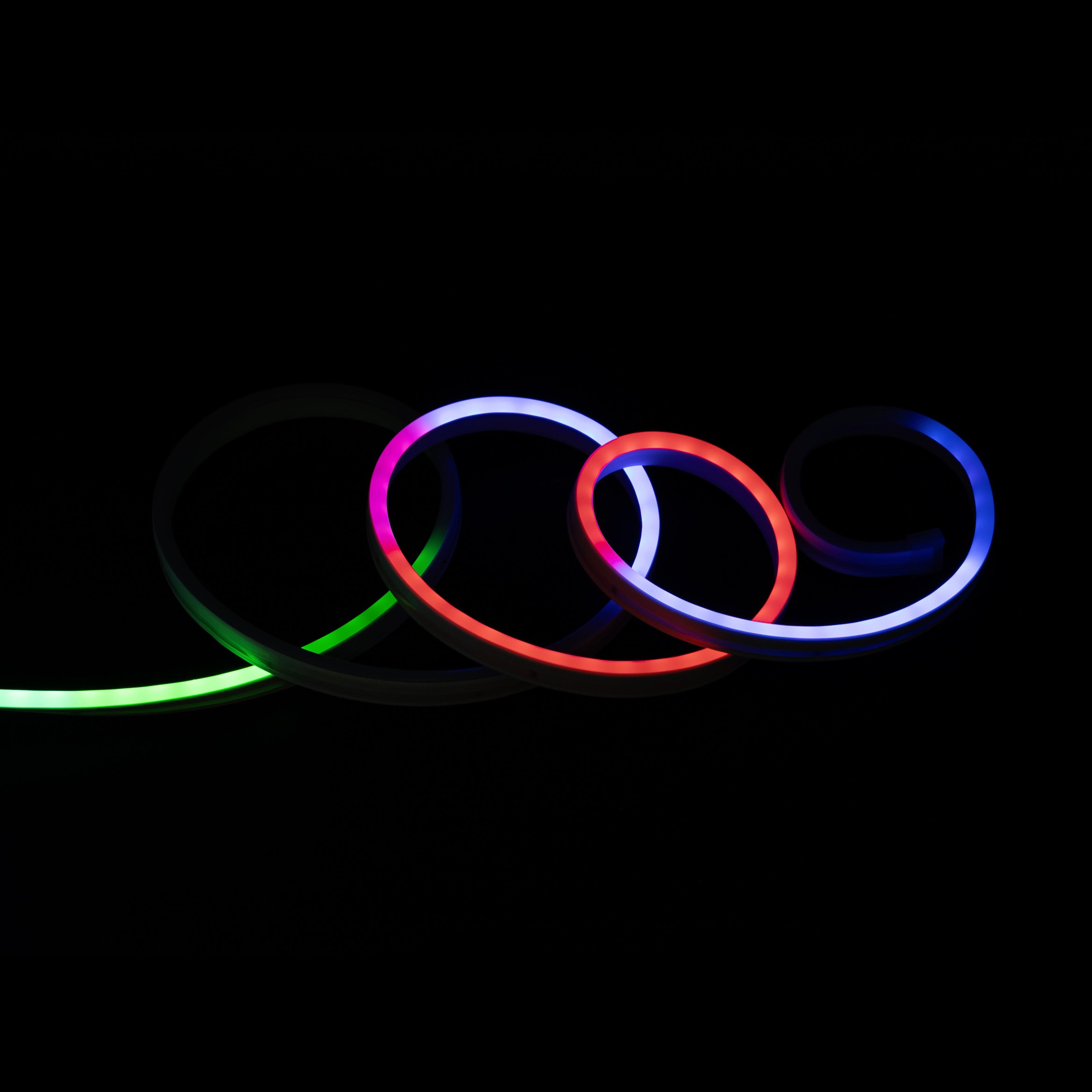 Світлодіодна стрічка неонова Prolum RGB Full Color готовий набір 6x12 12V 5 м Різнокольоровий (28522770) - фото 7