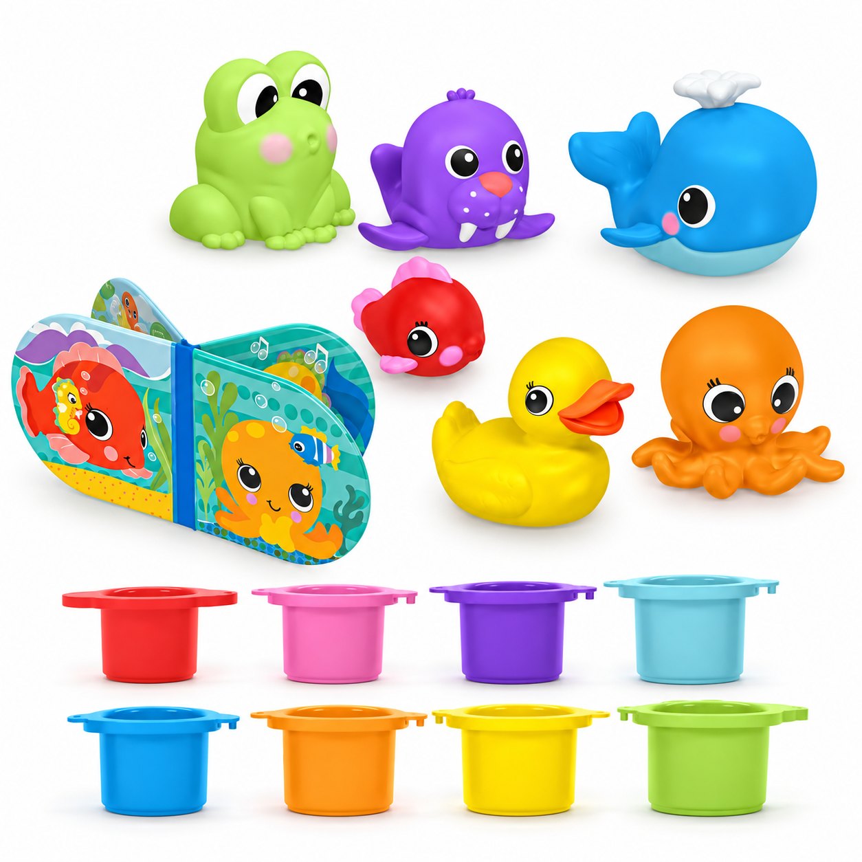 Набор игрушек для купания Bright Starts Splash Baby 15 пр. от 6 месяцев (SKU-414)