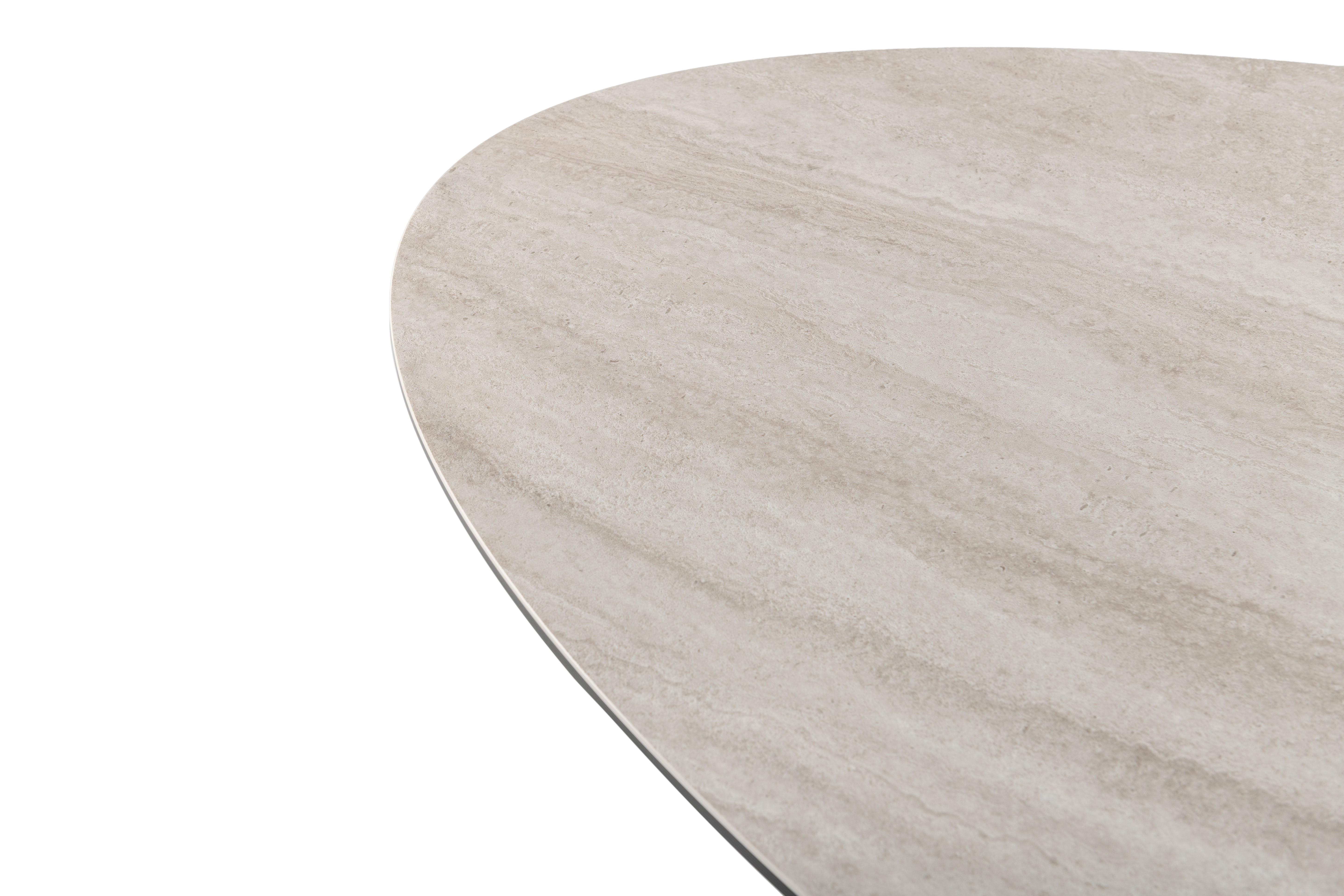 Стіл керамічний обідній Тереза Ветро 2400/1000/760 мм Грей травертін/Чорний (TML-1260) - фото 4 Стіл керамічний обідній Тереза Ветро 2400/1000/760 мм Грей травертін/Чорний (TML-1260) - фото 4