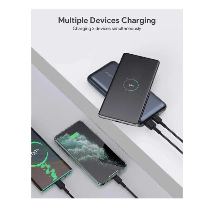 Повербанк AUKEY PBWL03 20000mAh Wireless Qi PD/QC 3.0 (52820) - фото 4