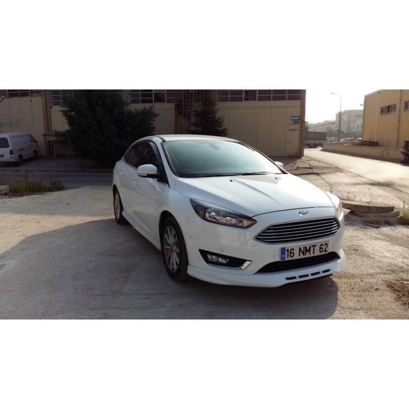 Накладка на передний бампер 2015-2017 Meliset для Ford Focus III 2011-2017 гг. стеклопластик Под покраску - фото 3