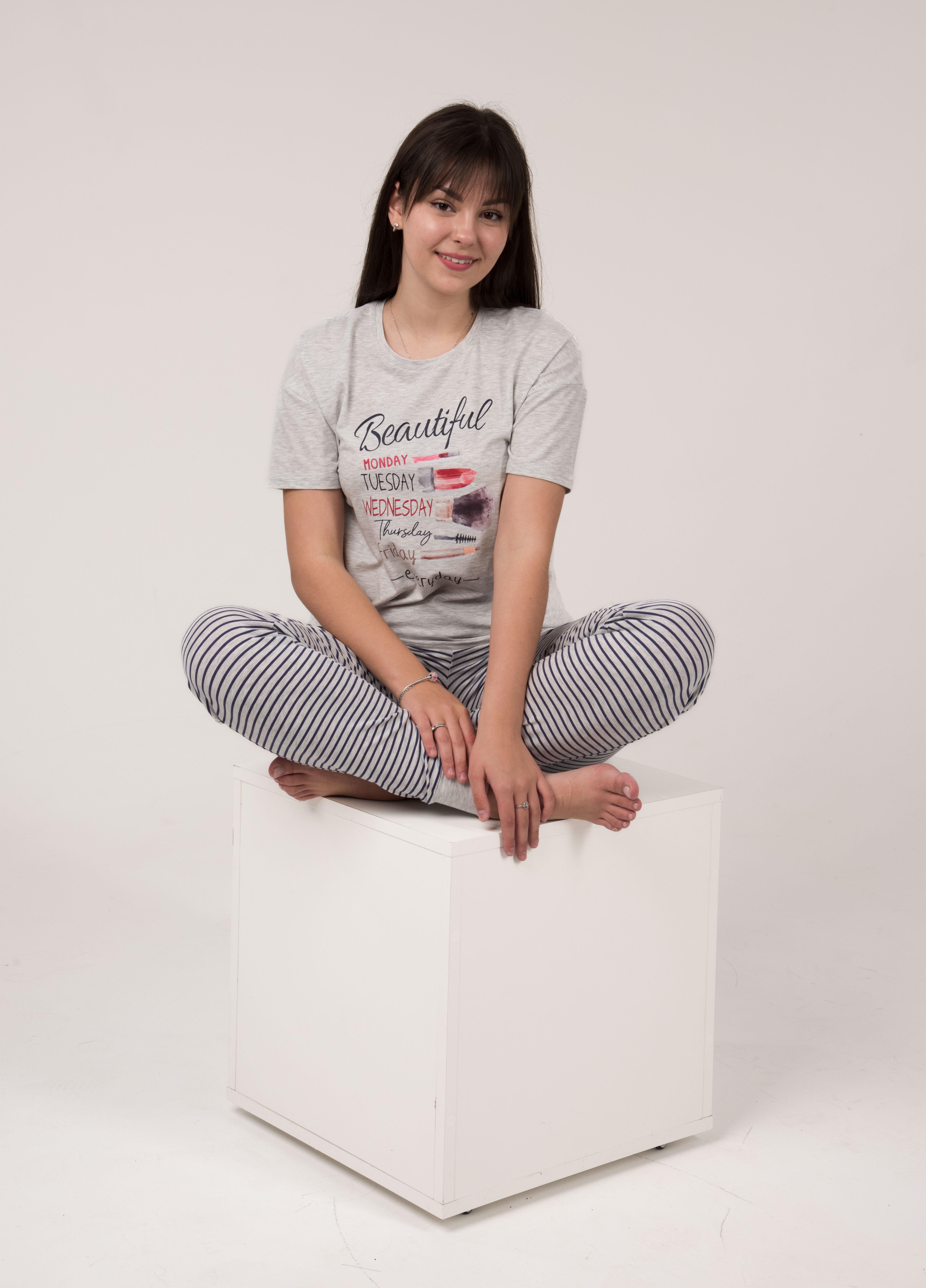 Піжама жіноча Наталюкс XL Меланж (4126331497051) - фото 6 Піжама жіноча Наталюкс XL Меланж (4126331497051) - фото 6