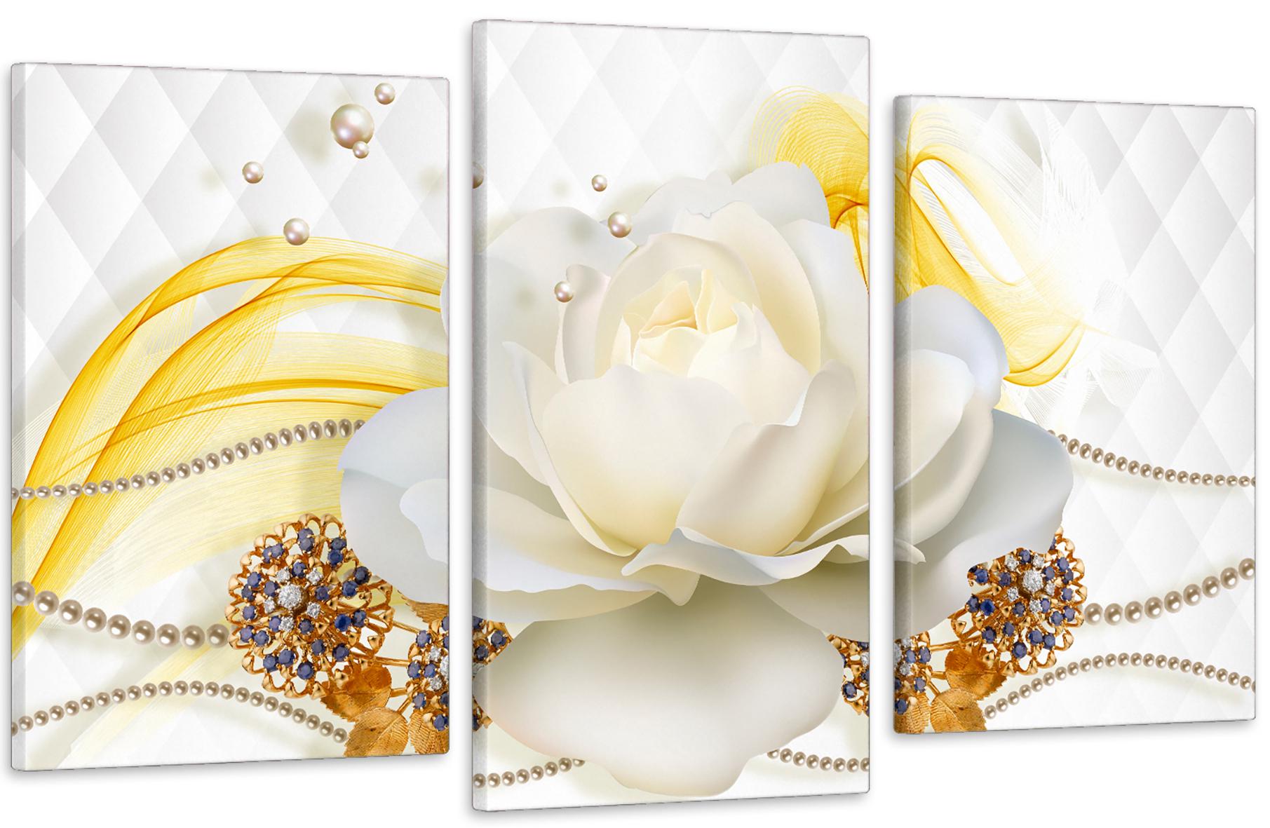 Картина модульная в гостиную/спальню Роза в камнях 70х130 см (Art-607_3)