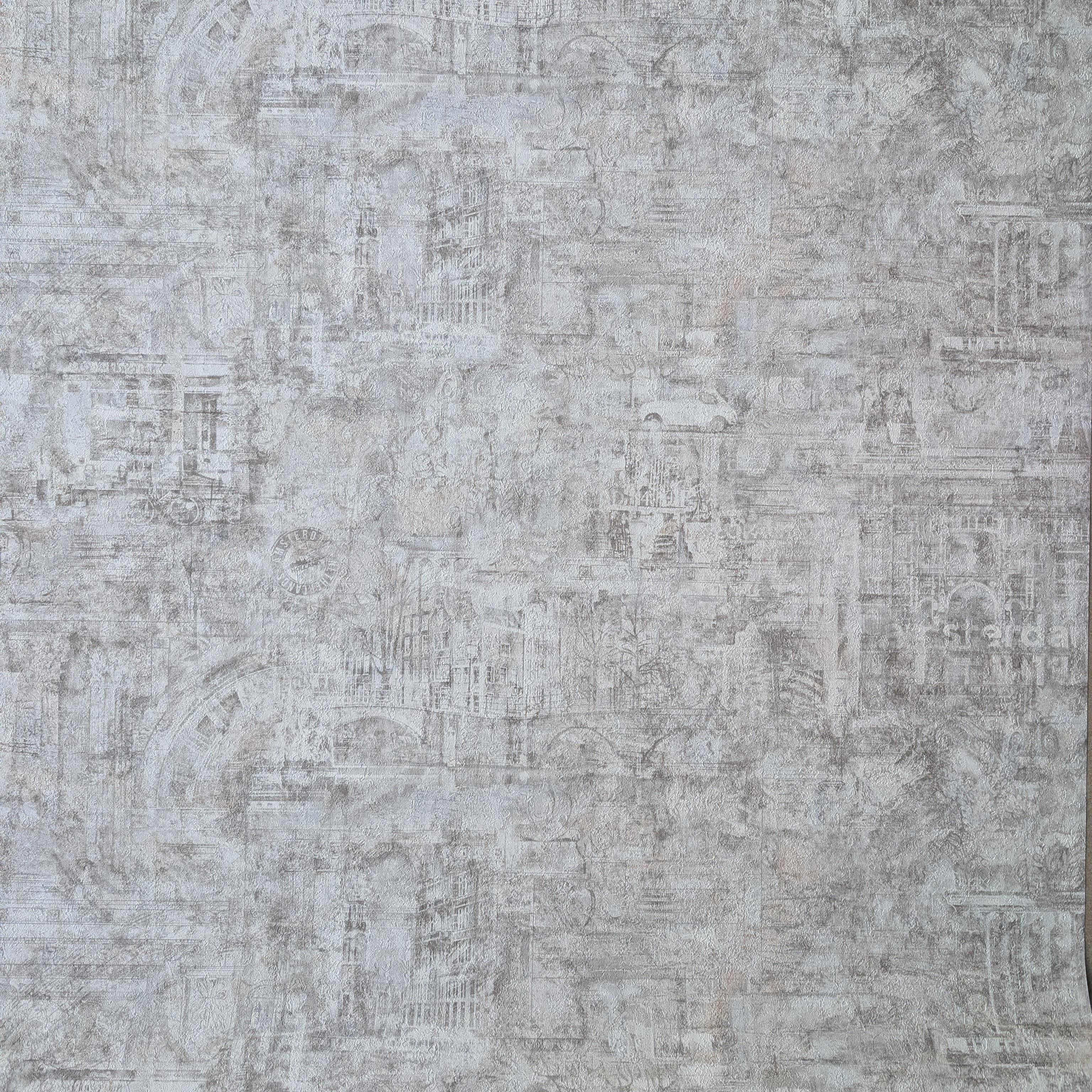 Обои виниловые на флизелиновой основе Grandeco Anastasia А54009 Город 1 м Бежевый (А54009)