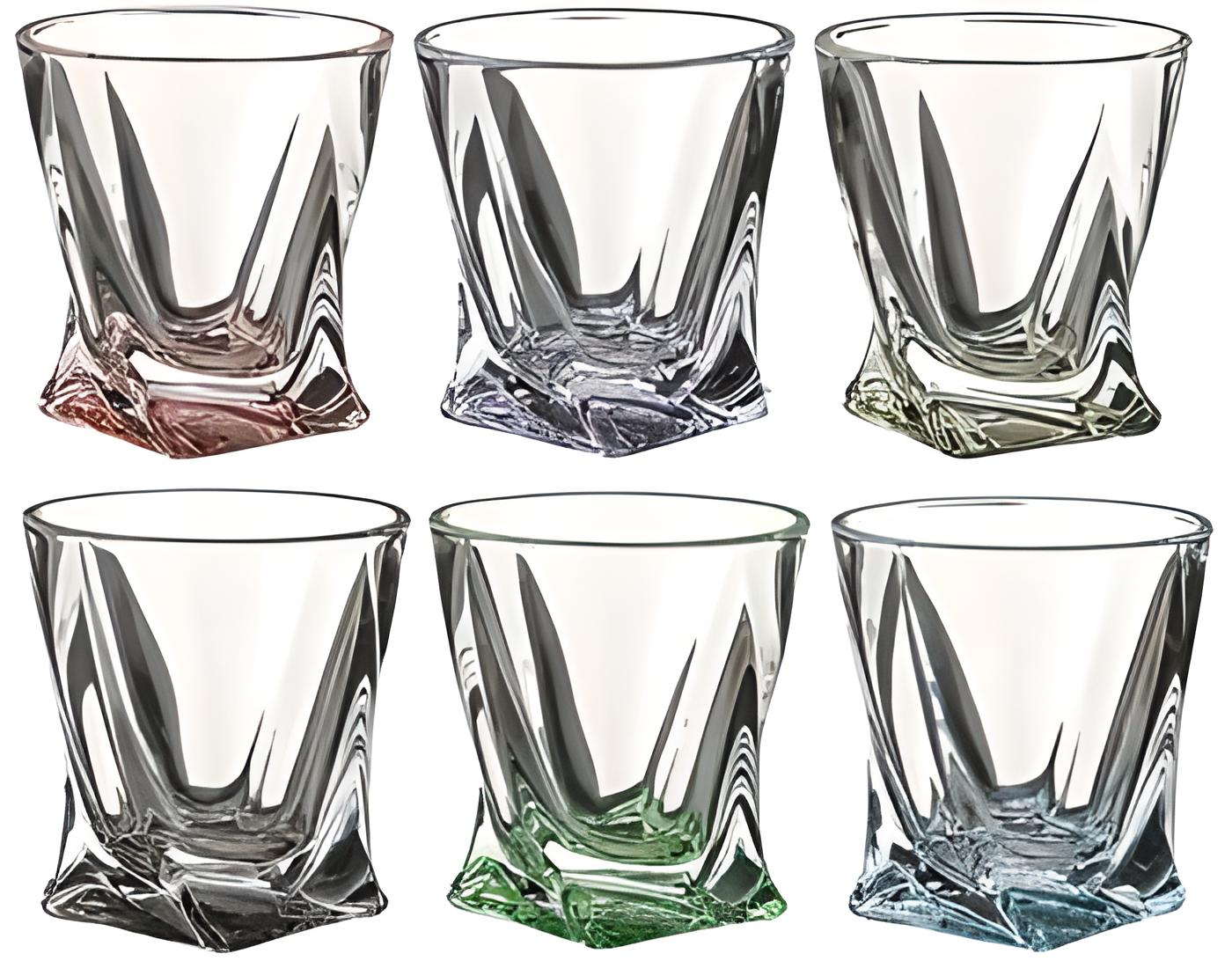 Рюмки низкие Bohemia Quadro Gold Crystal 55 мл 6 шт. (9441)