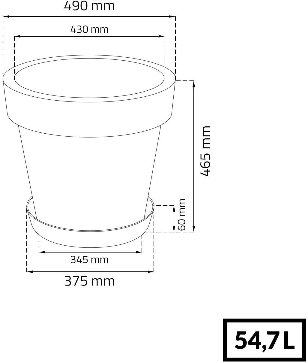 Горщик для квітів Prosperplast Lofly Н 45,5 см Білий (70716-449) - фото 4