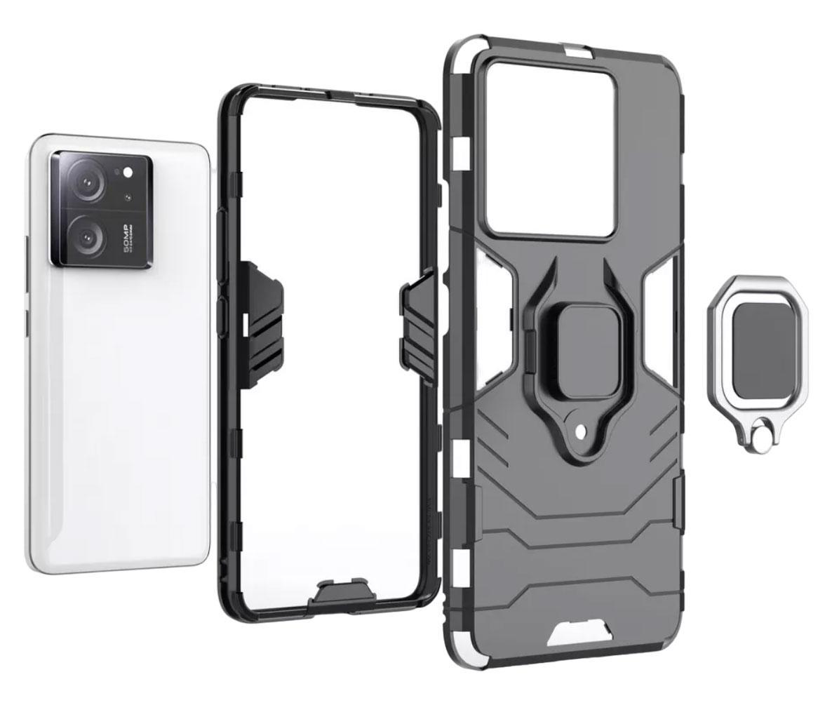 Чехол бампер Primolux Ring Armor для Xiaomi 13T / Xiaomi 13T Pro / Xiaomi Redmi K60 Ultra - Black - фото 4