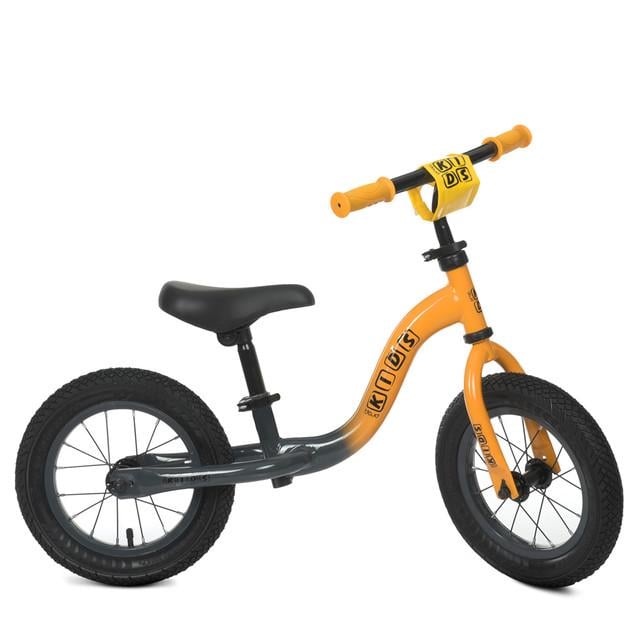 Біговел дитячий PROFI KIDS ML1201A на сталевій рамі 12" Гірчичний