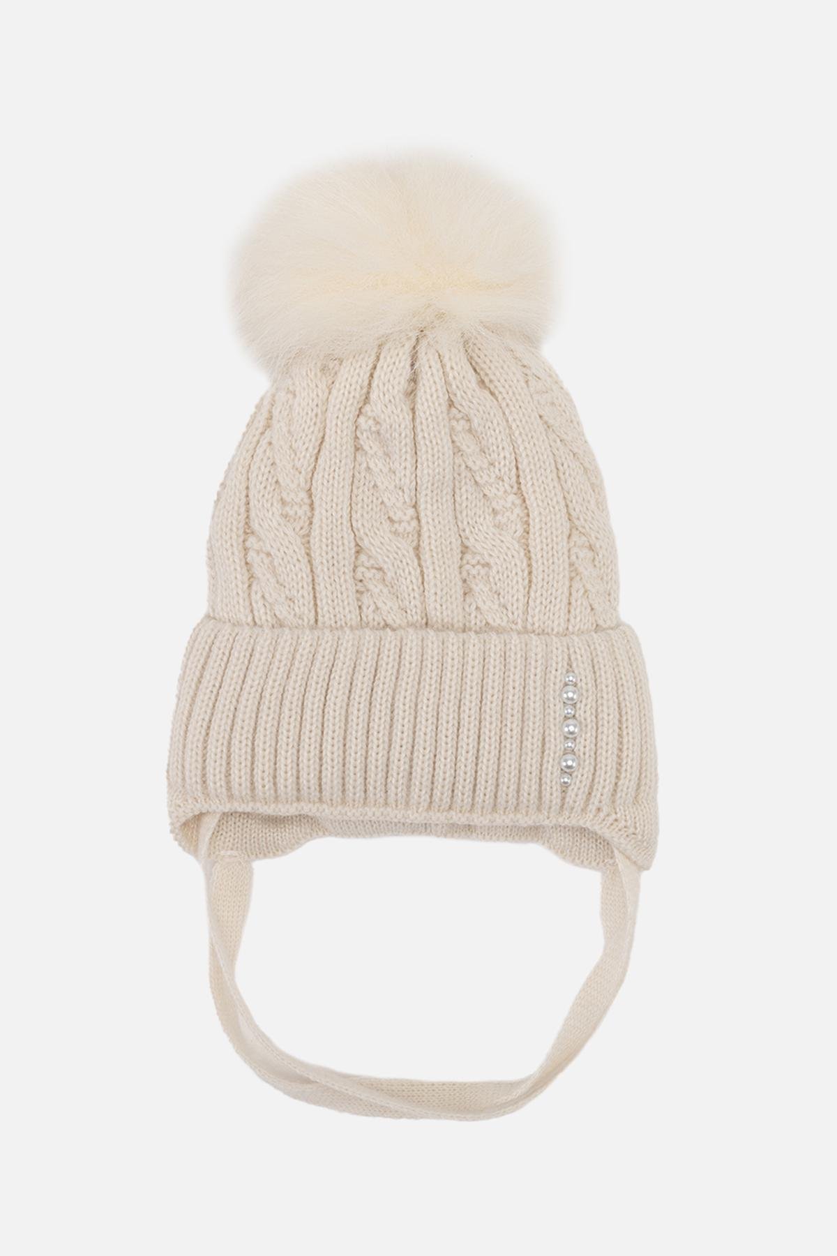 Шапка для девочки 40-42 см Кремовый (24100004)