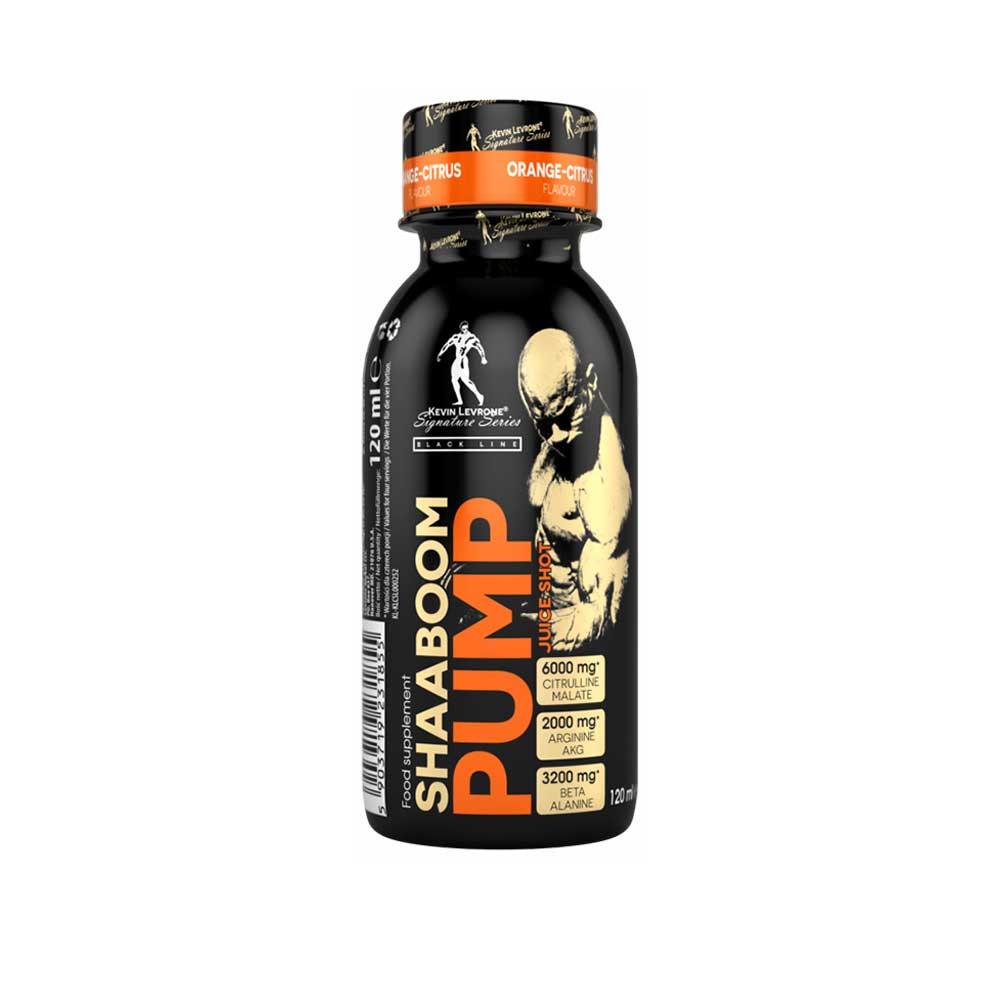 Предтренировочный комплекс Kevin Levrone Shaaboom Pump Juise Shot Orange-Citrus 120 мл