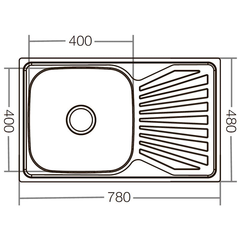 Мойка кухонная ZERIX Z7848-08-180D decor (ZX1605) - фото 2