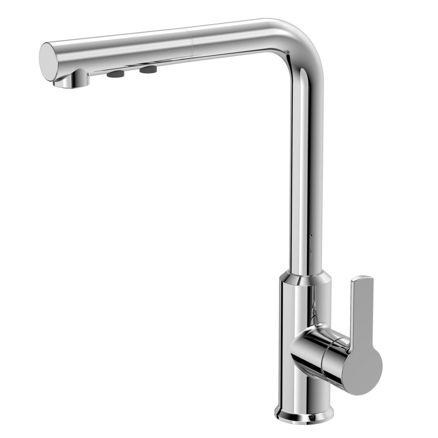 Змішувач для кухні Devit SNAPE 100844 із висувною лійкою Хром (165759)