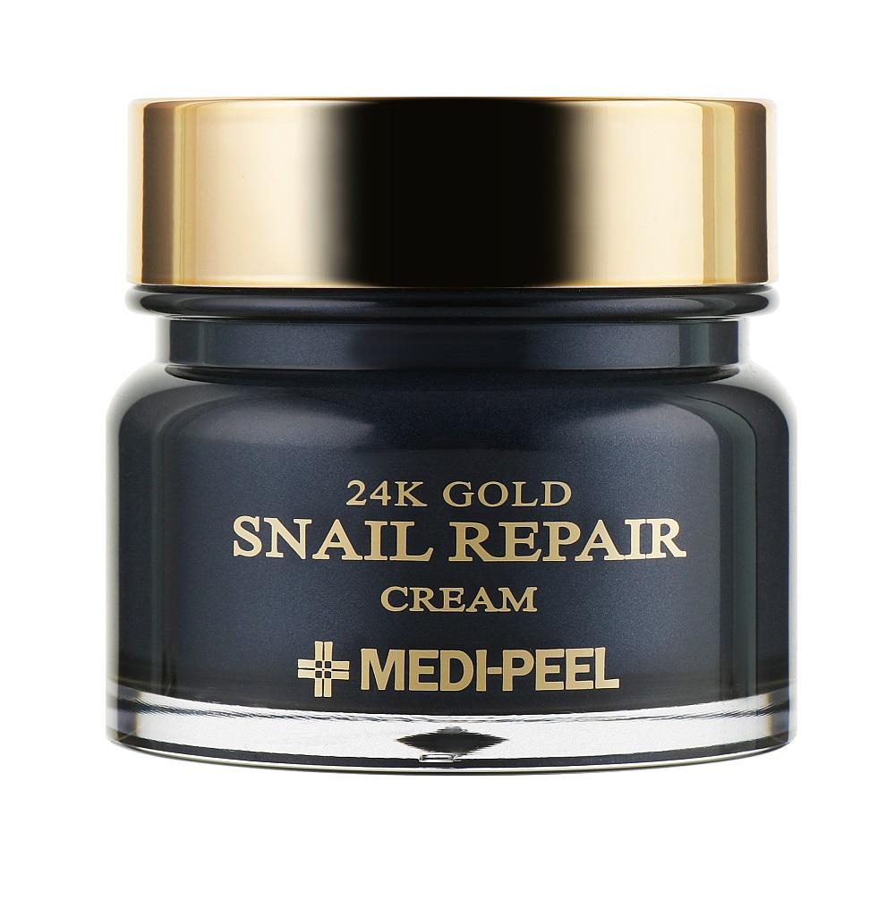 Крем для лица с коллоидным золотом и муцином улитки 24k Gold Snail Repair Cream Medi-Peel 50 мл (8809409345758) - фото 2