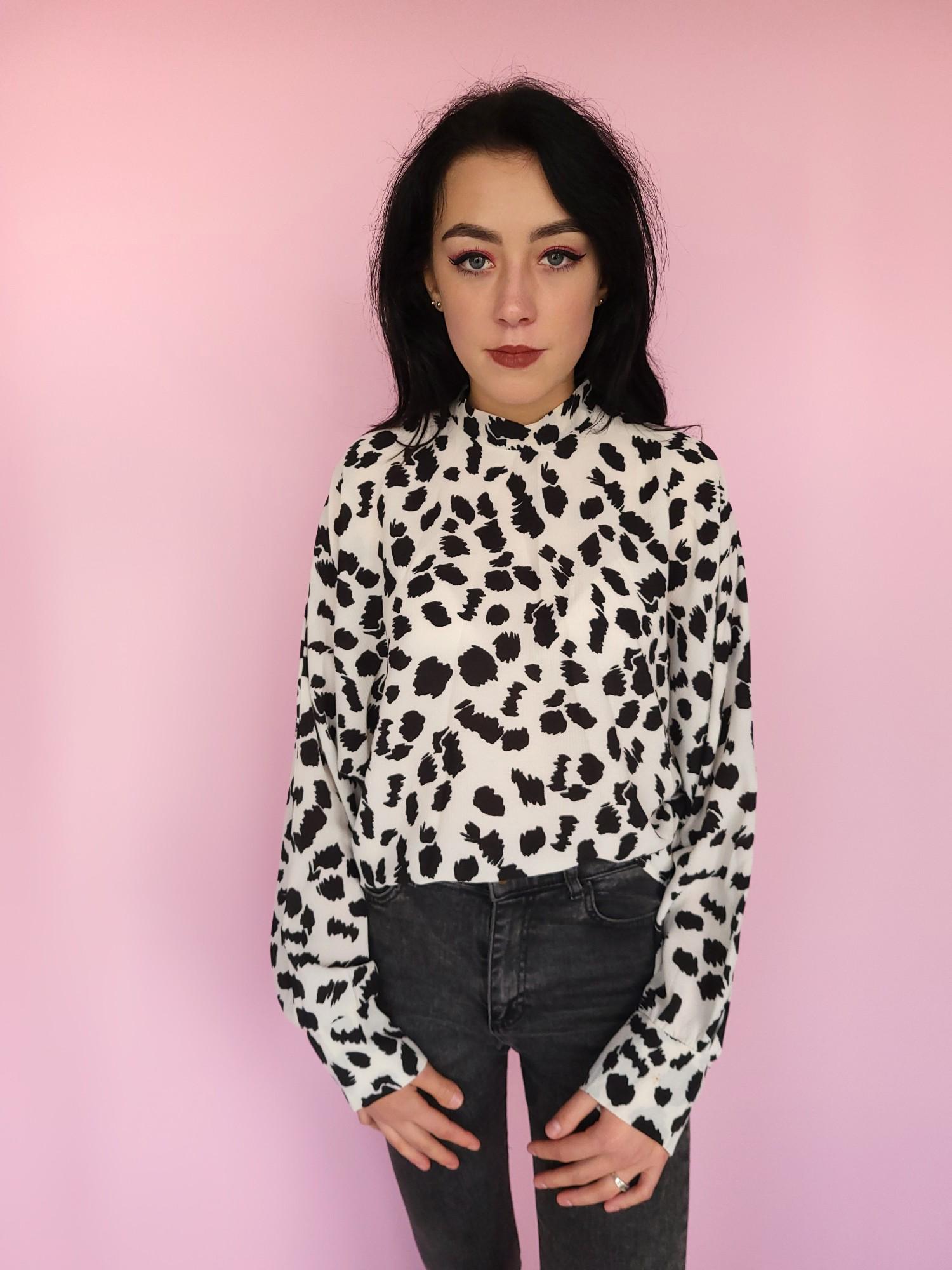 Блуза Boohoo L Молочный/Черный (10285/46) - фото 3 Блуза Boohoo L Молочный/Черный (10285/46) - фото 3