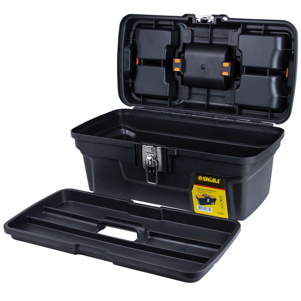 Ящик для інструментів Sigma 434x239x194 мм з металевими замками (7403661) - фото 4
