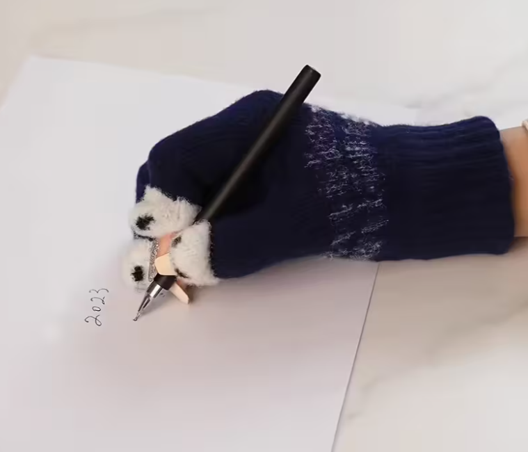 Рукавички-мітенки жіночі зимові з відкритими пальцями XL (1311/2) - фото 6