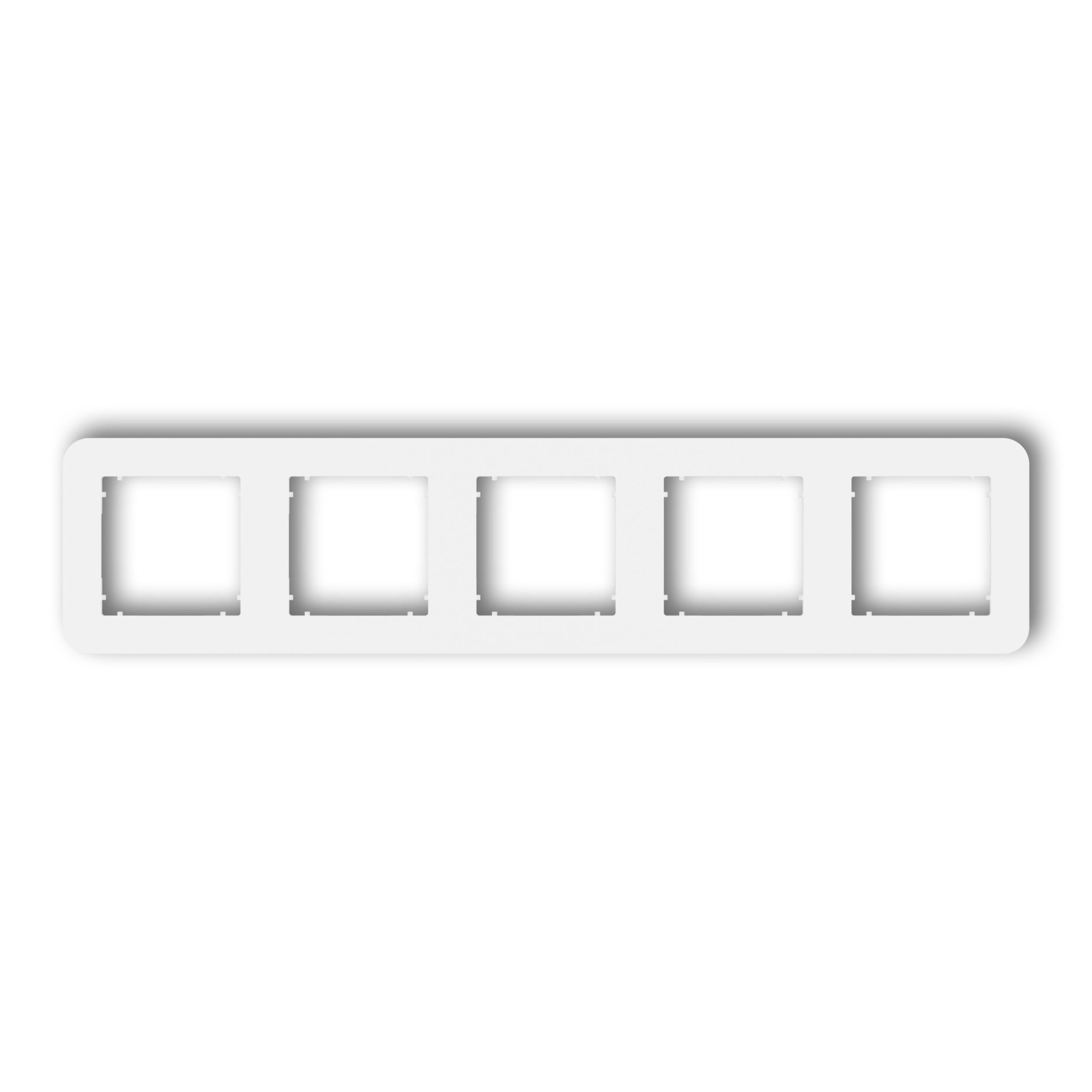 Рамка 5-місна універсальна закруглена Karlik Mini Білий (MRTZ-5)
