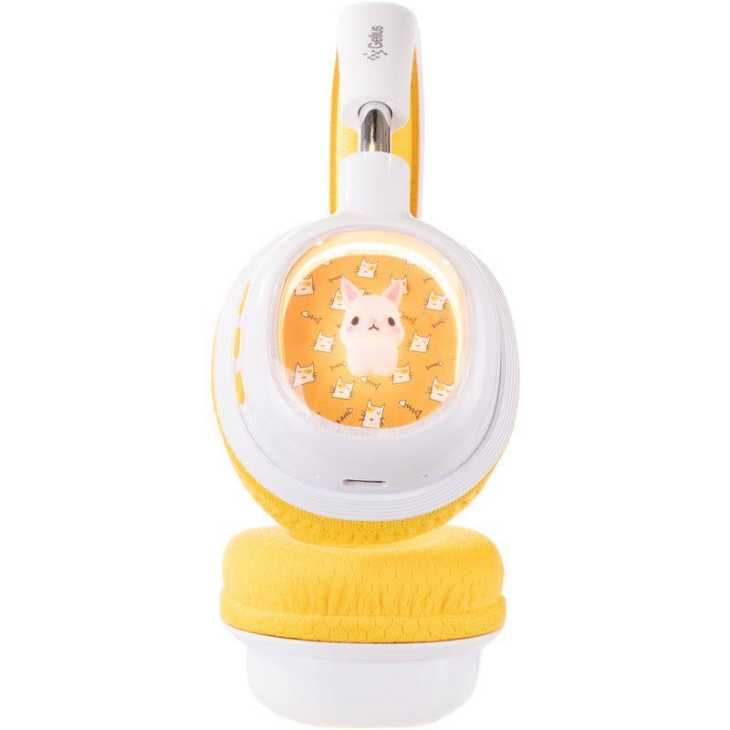 Навушники бездротові дитячі Gelius MIAOSpace GP HP-009 White/Yellow (101291) - фото 4 Навушники бездротові дитячі Gelius MIAOSpace GP HP-009 White/Yellow (101291) - фото 4