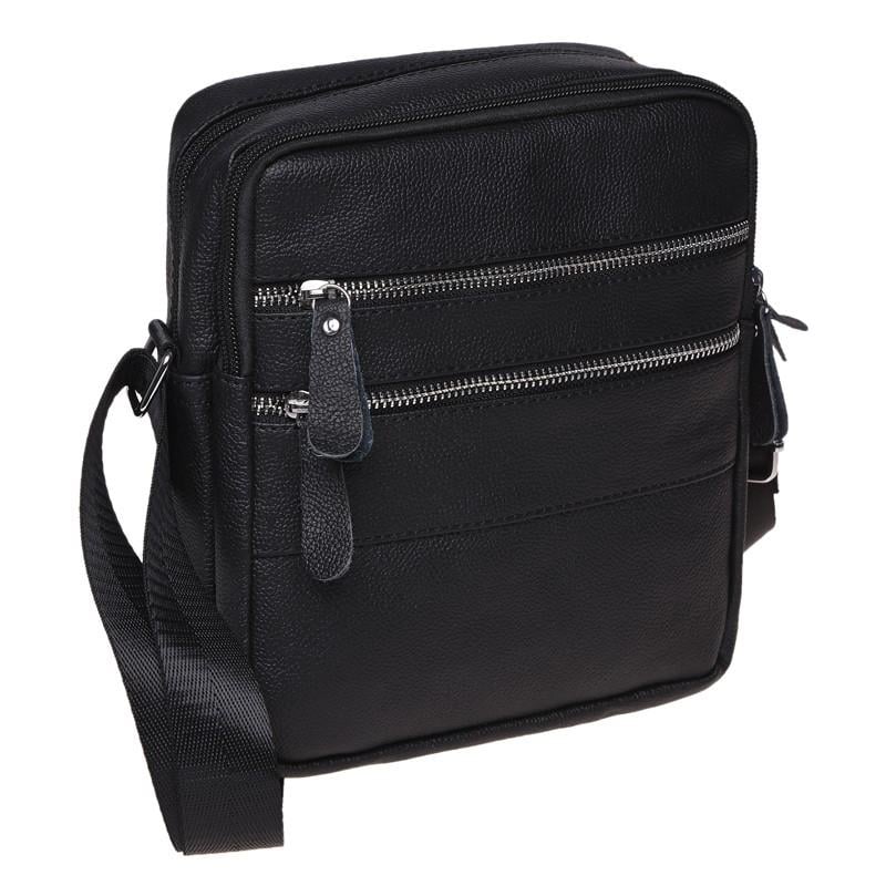 Сумка мужская кожаная Borsa Leather K13923 Black