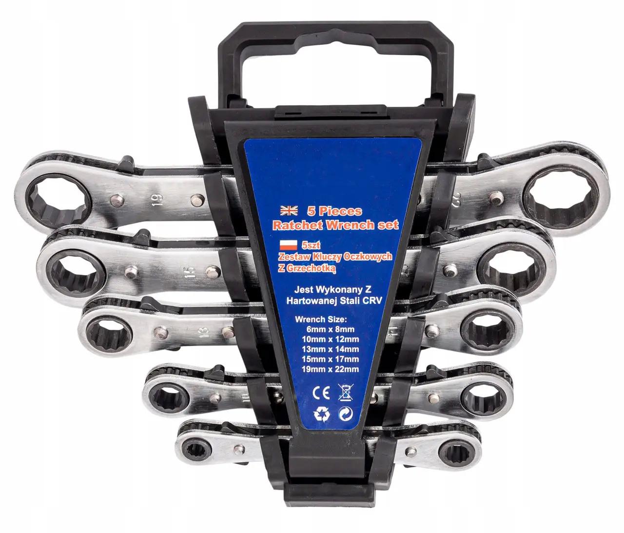 Ключи накидные с трещоткой 6-22мм 5 шт. (5013626354)