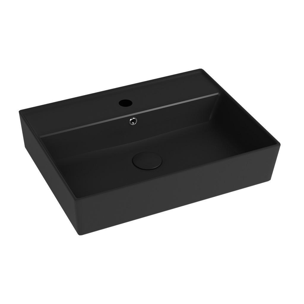 Умывальник подвесной Quarter Bath Cross Line 60x45 см Черный матовый (70CL23060.01.1.3.01)