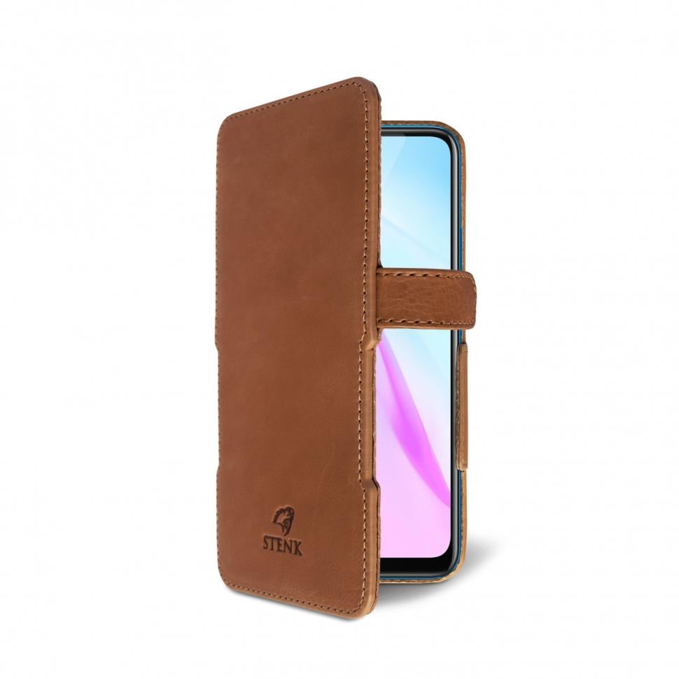 Чехол книжка Stenk Prime для Vivo Y30 Коричневый (68132)