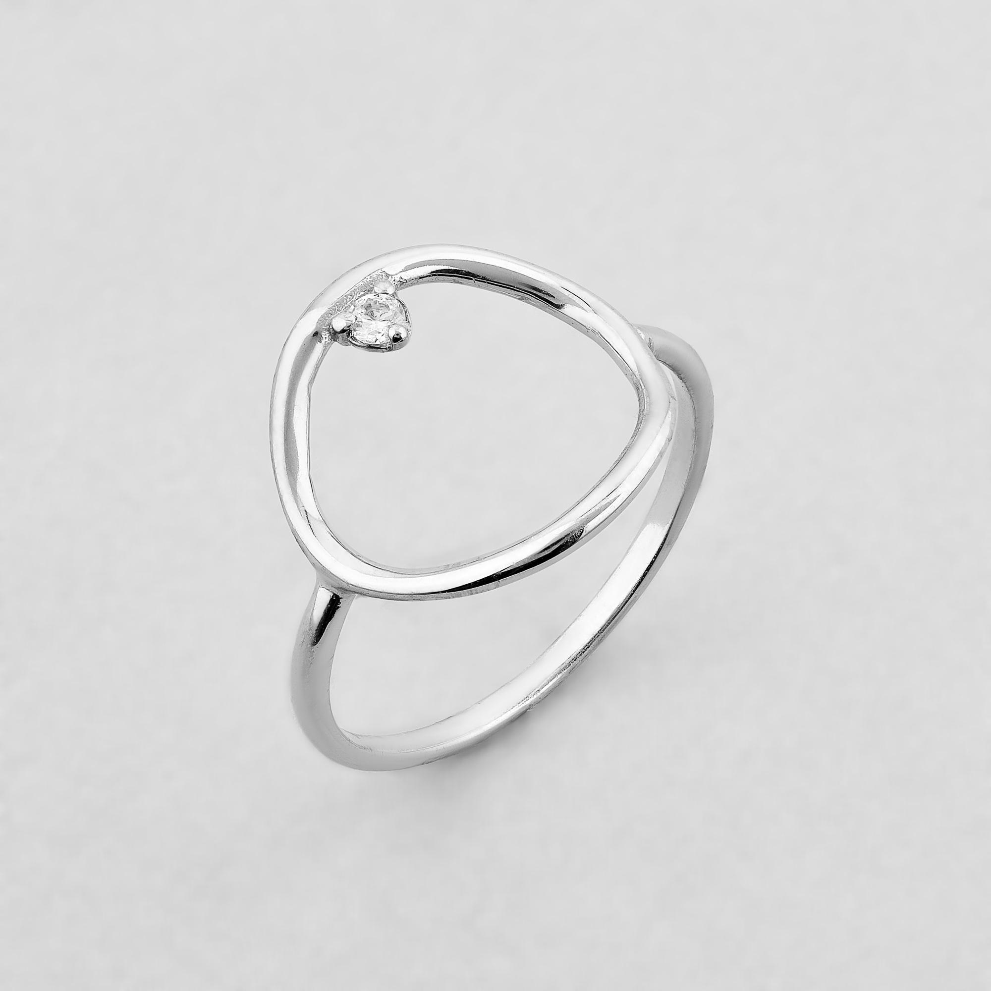 Серебряное кольцо Minimal Безграничная любовь р. 16 (1802к-р-16)