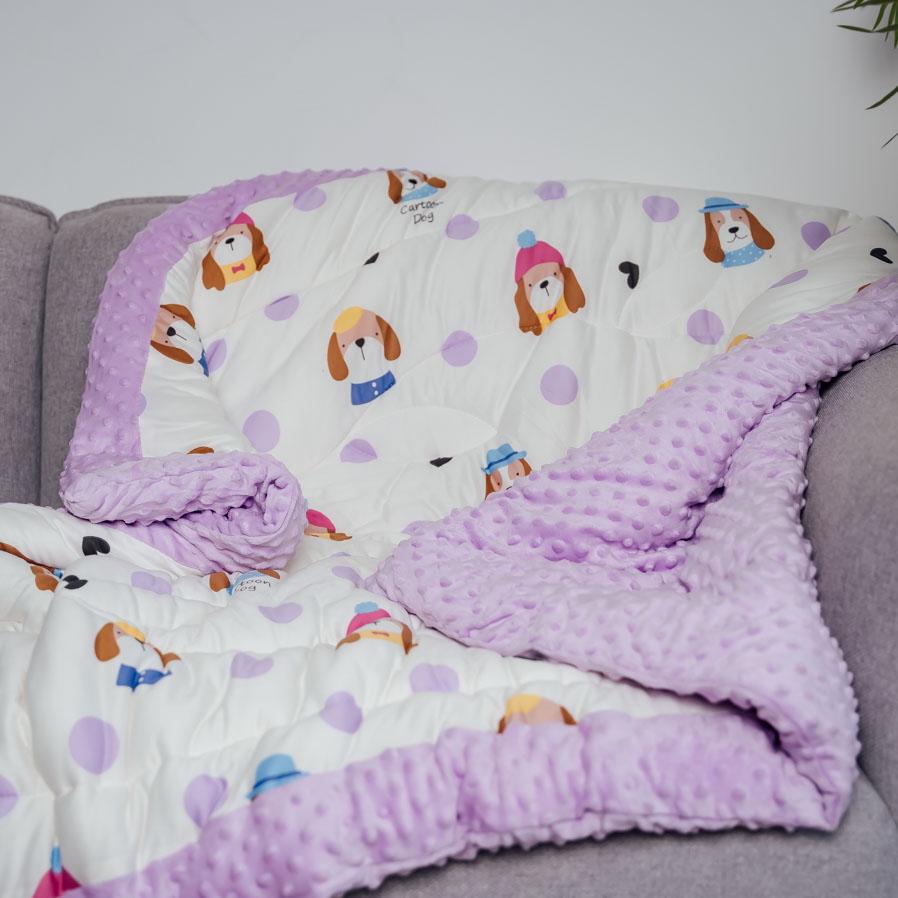 Покрывало детское на синтепоне 110х150 см Пастельно-фиолетовый (87739) Покрывало детское на синтепоне 110х150 см Пастельно-фиолетовый (87739)