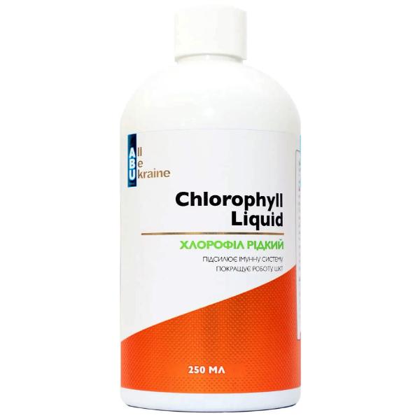 Комплекс для пищеварения All be Ukraine Chlorophyll Liquid 250 мл/25 шт.