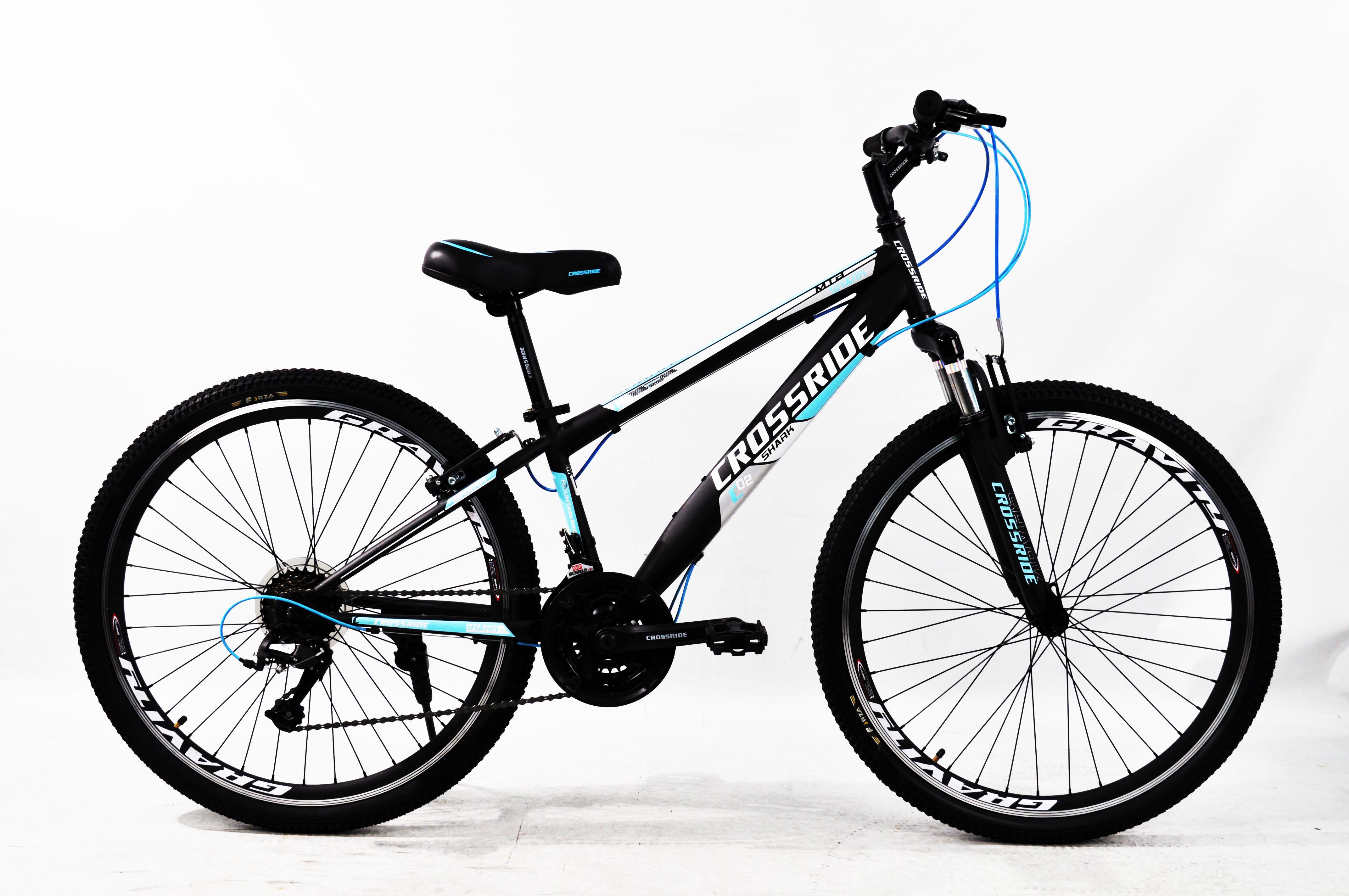 Велосипед CROSSRIDE 26" MTB ST SHARK Чорно-синій (0173)