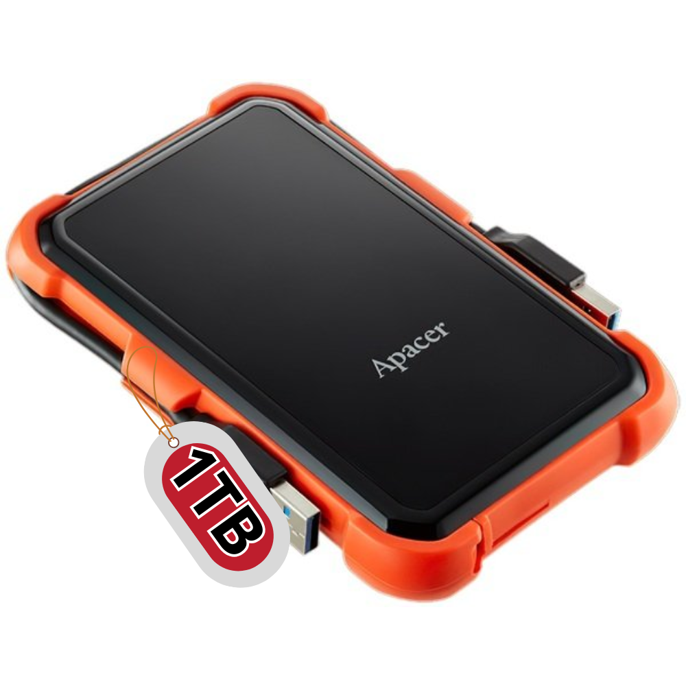 Жесткий диск внешний Apacer USB 3.1 HDD портативный противоударный 1 тб (AC630-1ТБ) - фото 3