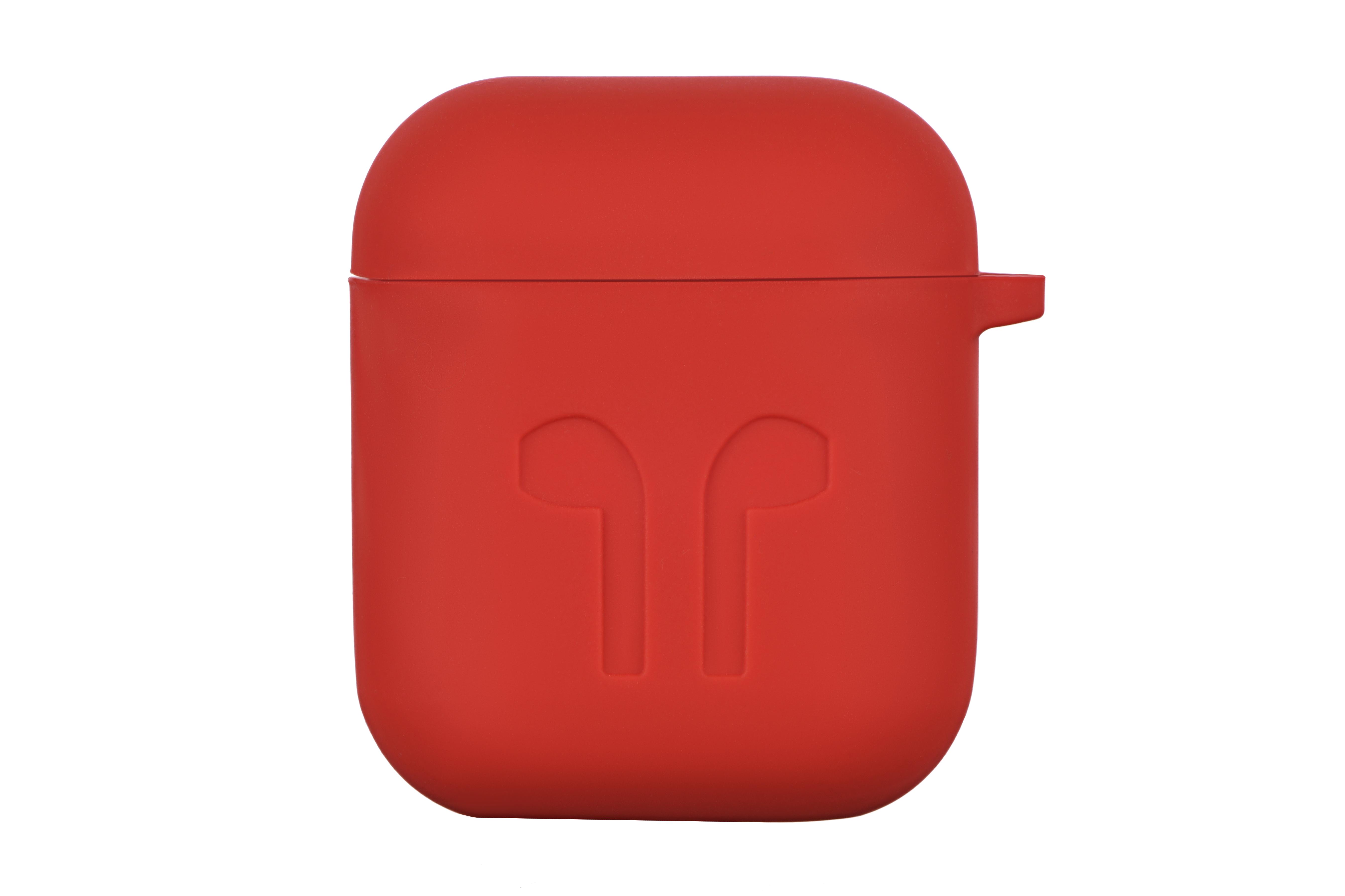 Чохол 2E Pure Color Silicone Imprint для навушників Apple AirPods Червоний (2E-AIR-PODS-IBSI-1.5-RRD) - фото 2