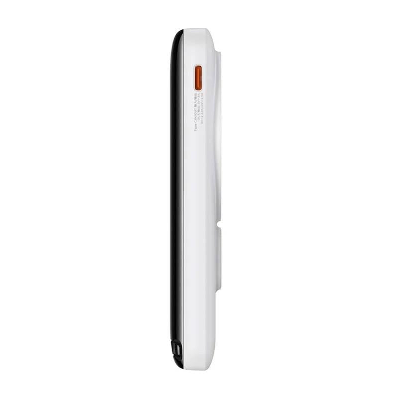 Повербанк BASEUS Magnetic Bracket Wireless Fast Charge Overseas Edition 20W 10000 mAh White (PPCX000202) - фото 7