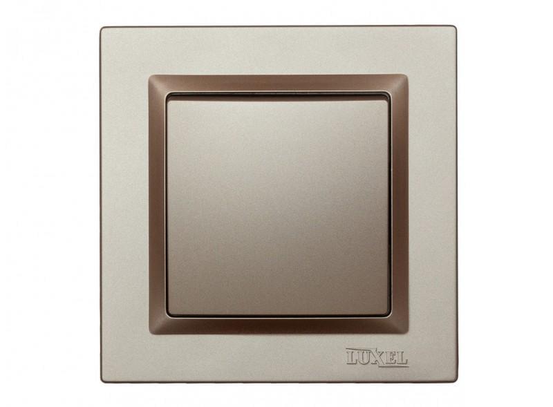 Выключатель одноклавишный Luxel JAZZ 9202 Терракот (27552615)