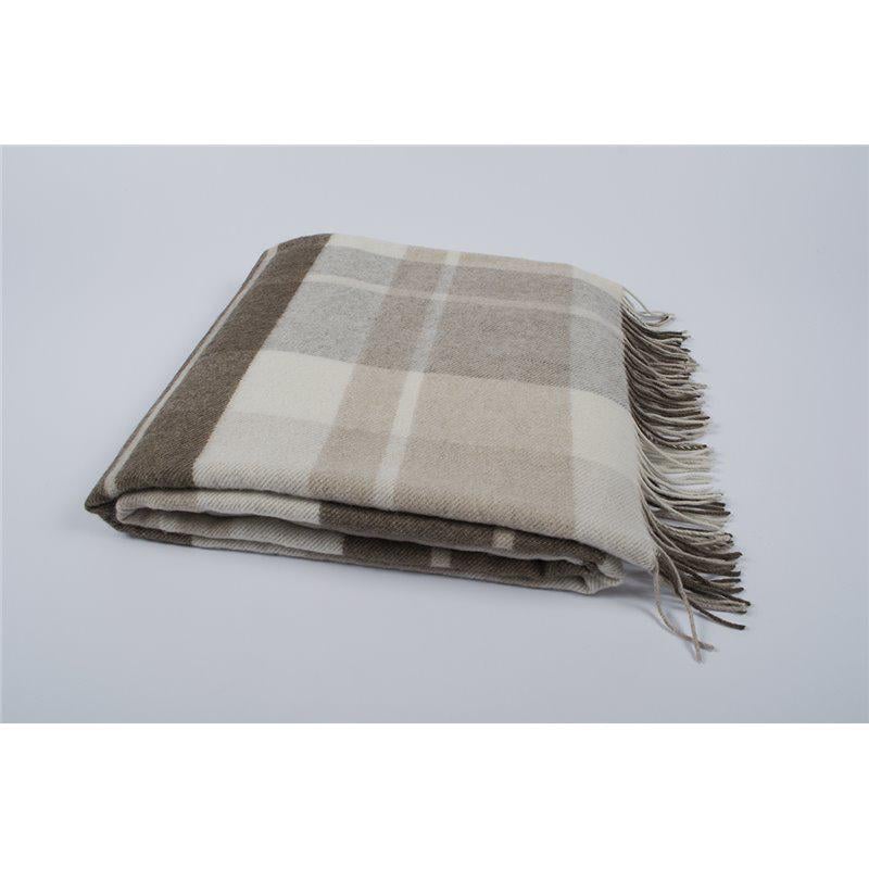 Плед шерстяной Vladi Кашемир 02/Petra 140х200 Бело-бежевый (2000023428)