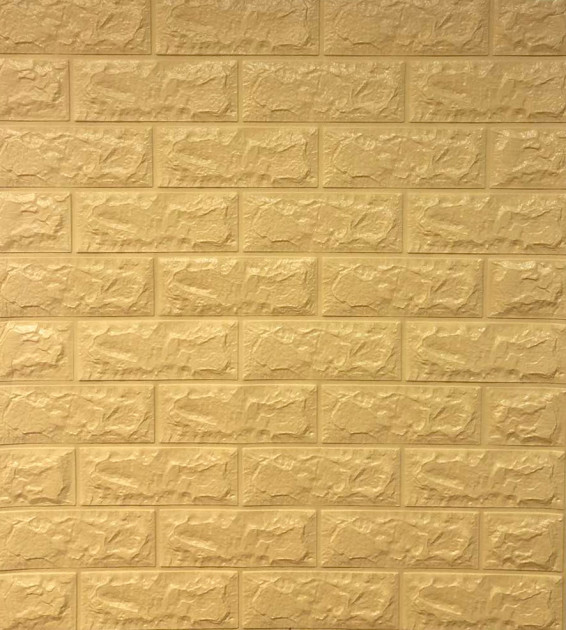 Самоклеящаяся 3D панель Sticker Wall 700x770x7 мм Бежевый кирпич (00168)