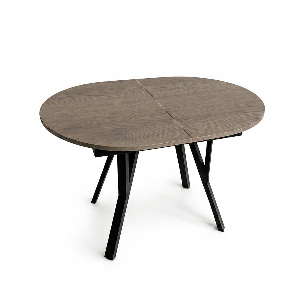 Обеденный стол Fusion Furniture Рондо 1300 Черный/Кремона оак