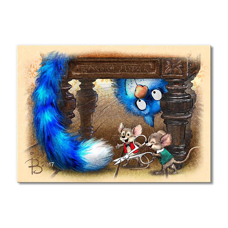 Модульная картина Васька дурак 1 модуль размером 60x90 см (_rinaz_20172224021)