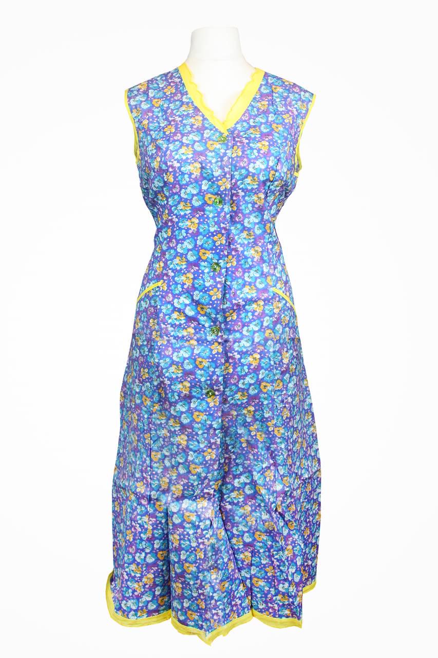 Халат ситцевый 2-01.05 р. 46 Синий/Желтый/Красный (0015)