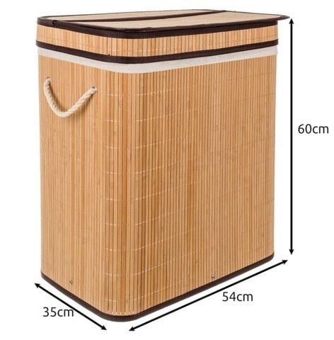 Кошик бамбуковий для сортування білизни з двома відділеннями 100 л - фото 2 Кошик бамбуковий для сортування білизни з двома відділеннями 100 л - фото 2