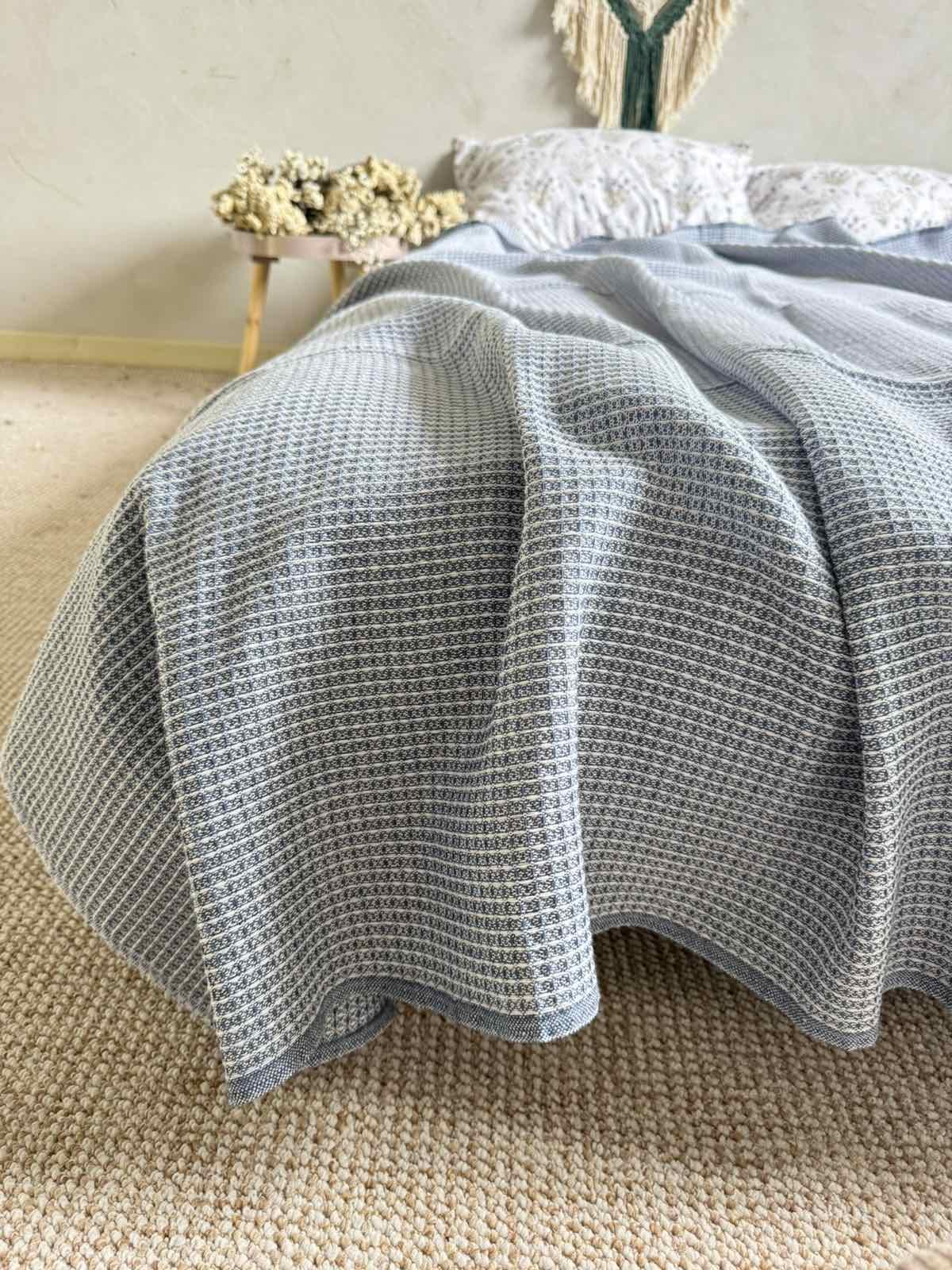 Простынь вафельная ZEINTEX хлопчатобумажная 200х220 см Синий (26417216) - фото 3 Простынь вафельная ZEINTEX хлопчатобумажная 200х220 см Синий (26417216) - фото 3