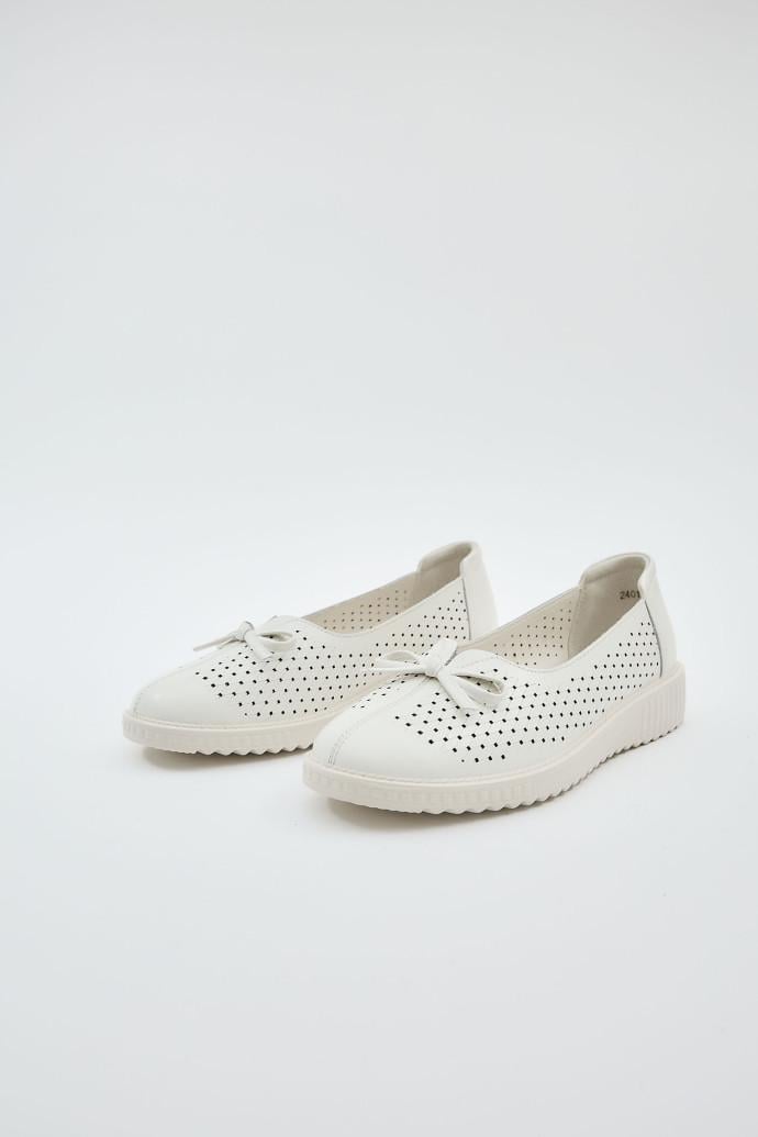 Балетки ALLSY кожаные р. 41 Белый (196096) - фото 3 Балетки ALLSY кожаные р. 41 Белый (196096) - фото 3