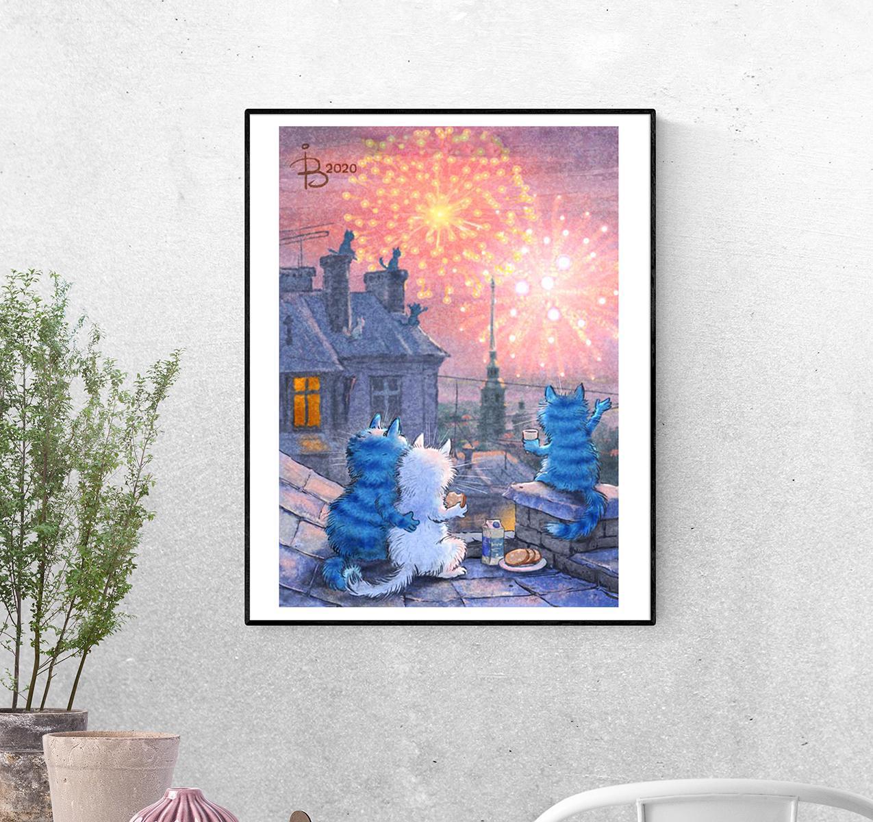 Постер Фейерверки формат А-3