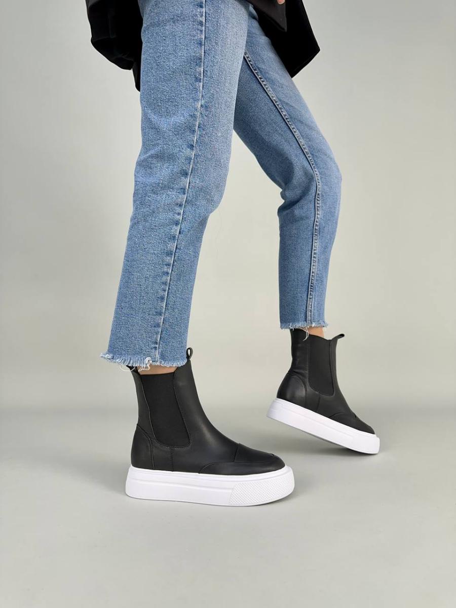 Челси женские кожаные демисезонные р. 37 Черный (6500д/37)