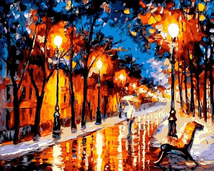 Картина по номерам Идейка Дождливая осень 40x50 см (skl-КНО2624)