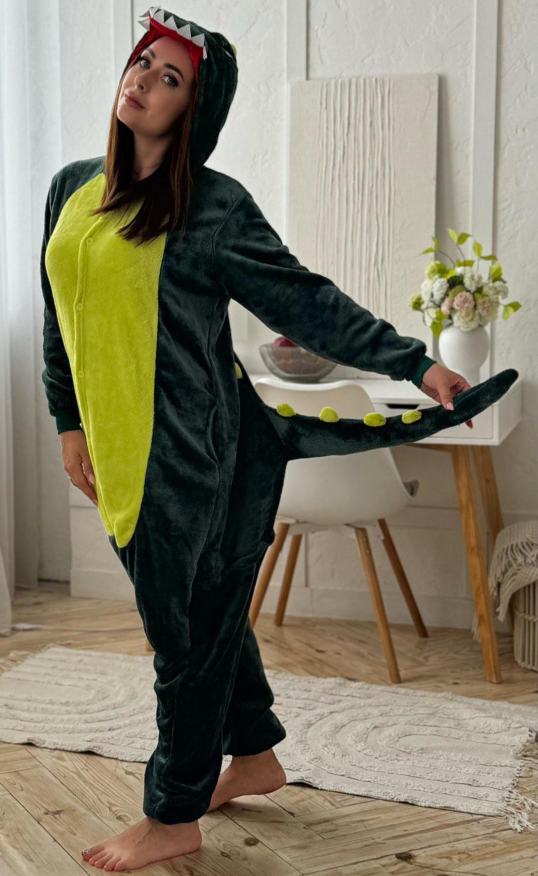 Кигуруми взрослый Дракон XL Зеленый