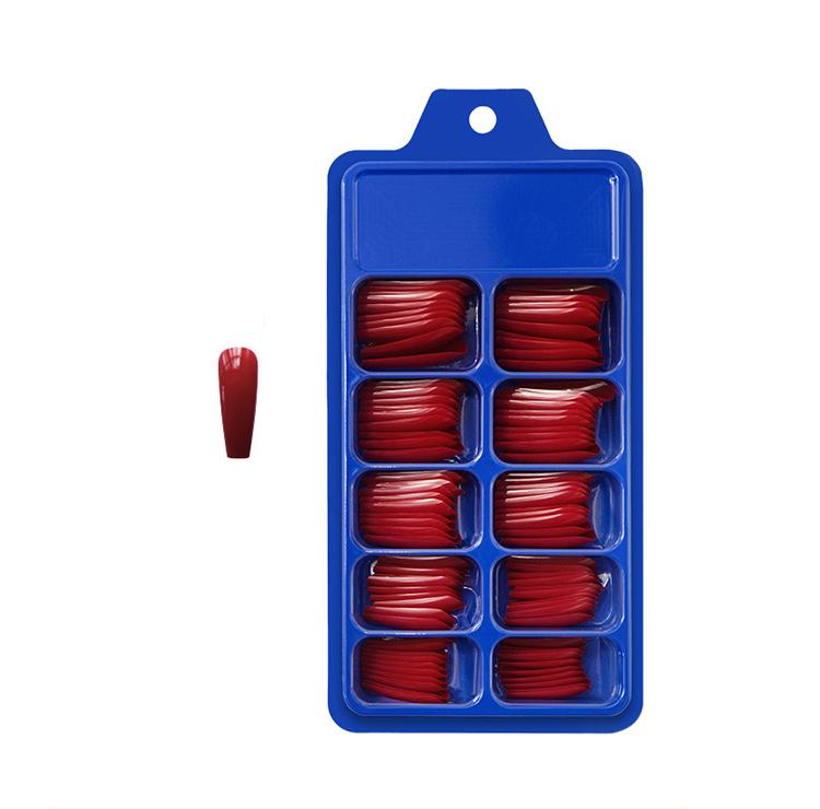 Накладные ногти Bananahall BLC004 Балерина 100 шт. Темно-красный (A9953)