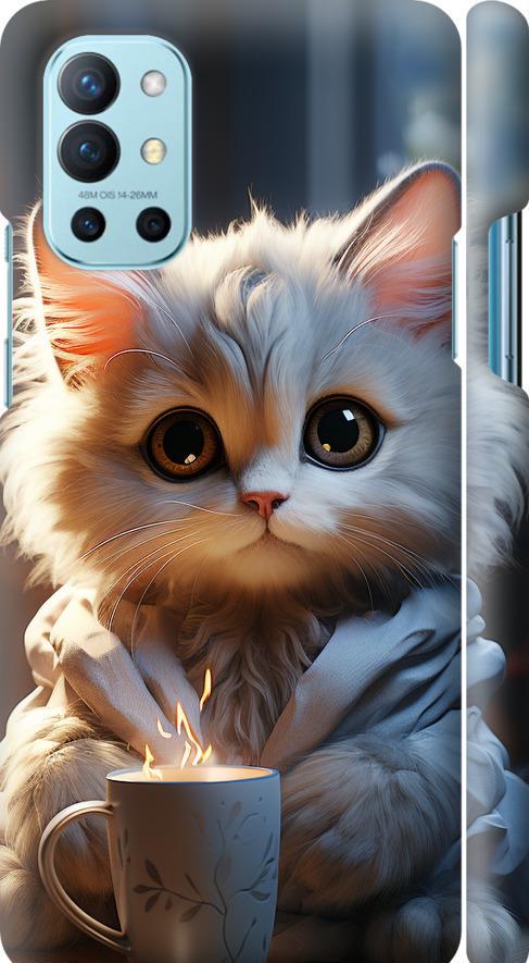 Чохол на OnePlus 9R Білий кіт (5646m-2326-42517)