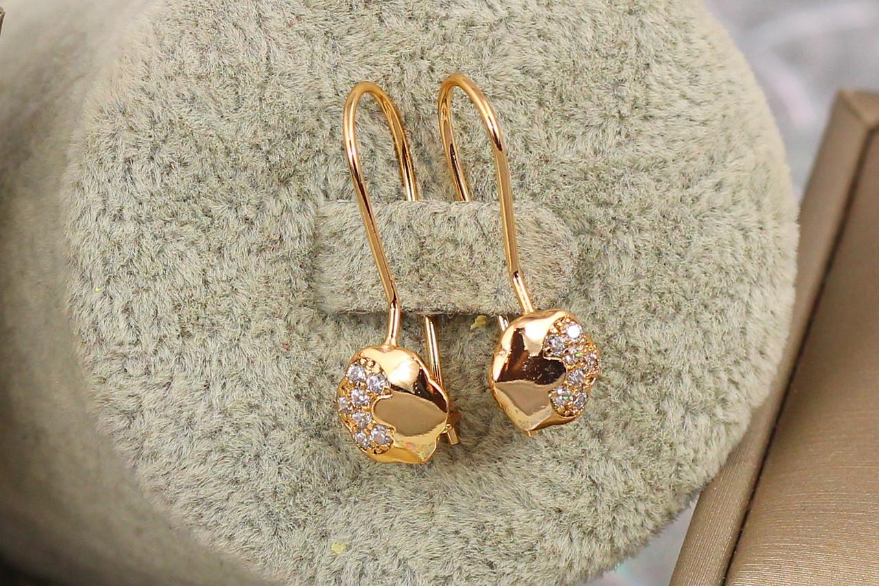 Серьги Xuping Jewelry Дубовый лист 2,6 см Золотистый (1759889837)